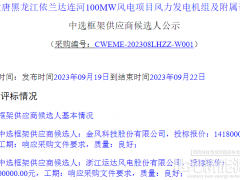 中標(biāo) | 1418-1450元/kW！金風(fēng)、運達(dá)預(yù)中標(biāo)大唐黑龍江依蘭達(dá)連河100MW風(fēng)電項目
